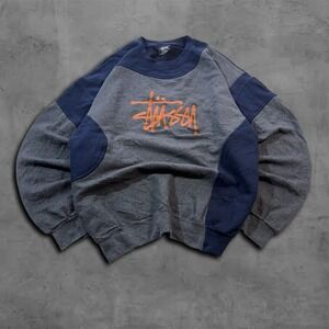 Y2K Vintage Baggy Stussy Crewneck Streetwear Rework Style Sweater